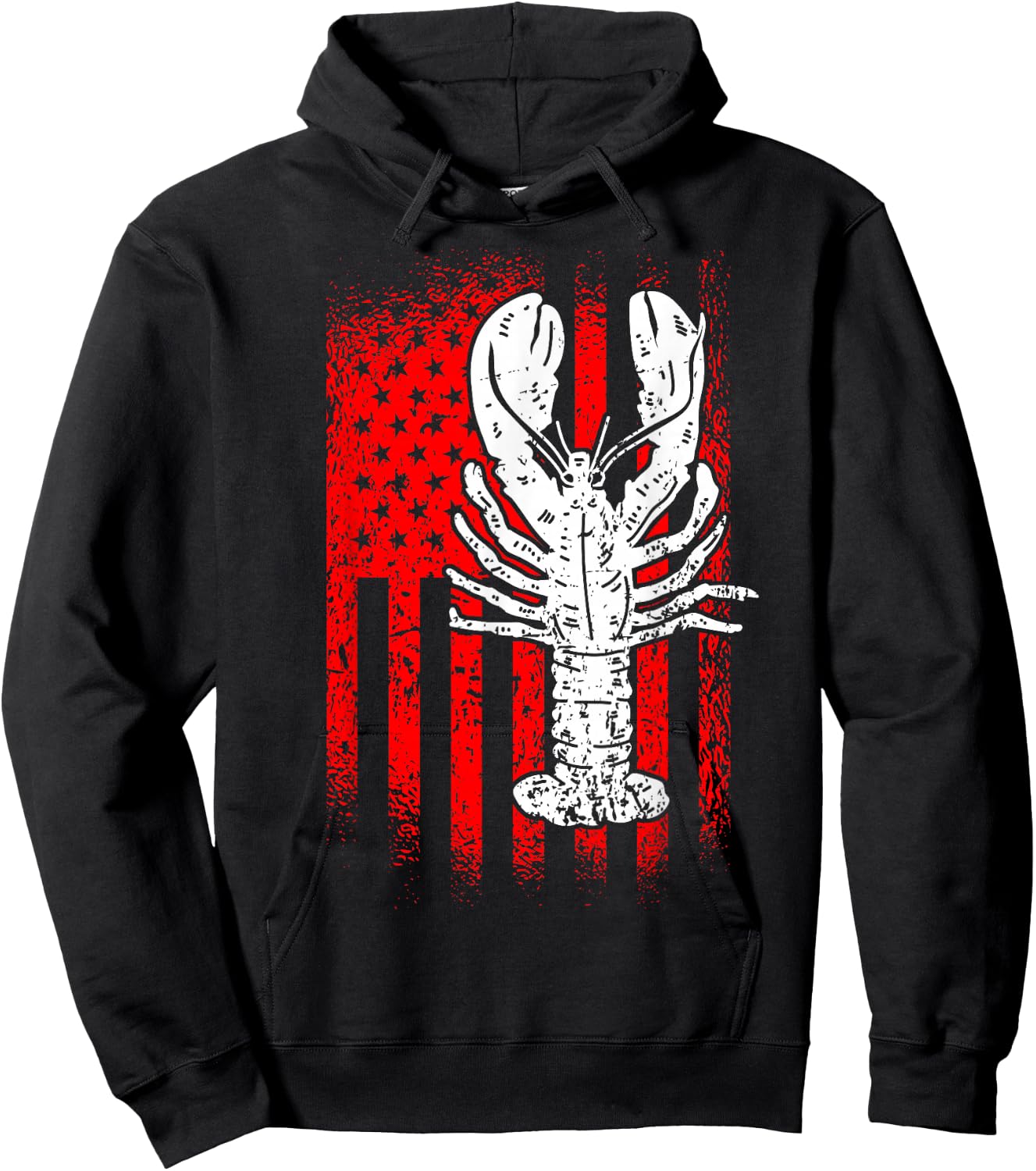 American Lobster USA Seafood Lover Hoodie - Hoodie | Black