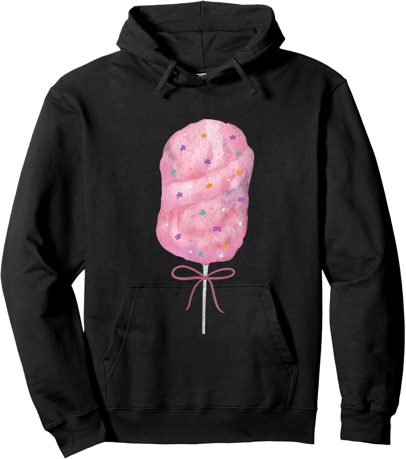 Pink Cotton Candy State Fair Food , black Hoodie - Hoodie | Black