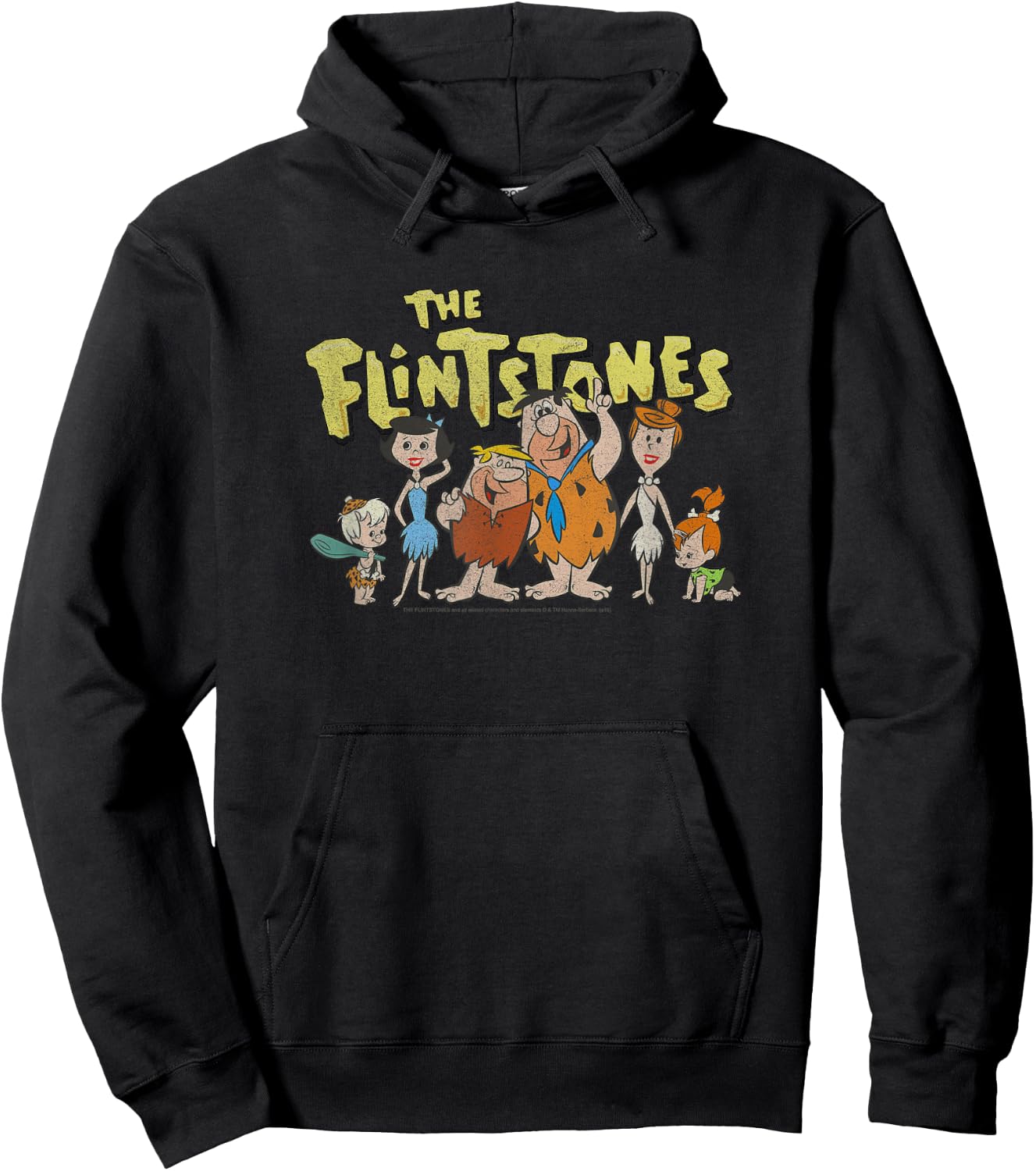 The Flintstones Meet The Family Group Line Up Hoodie - Hoodie | Black