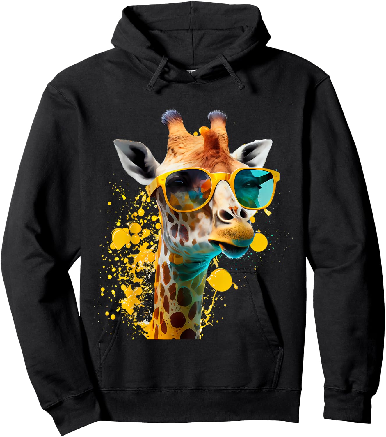Giraffe Sunglasses Hoodie - Hoodie | Black