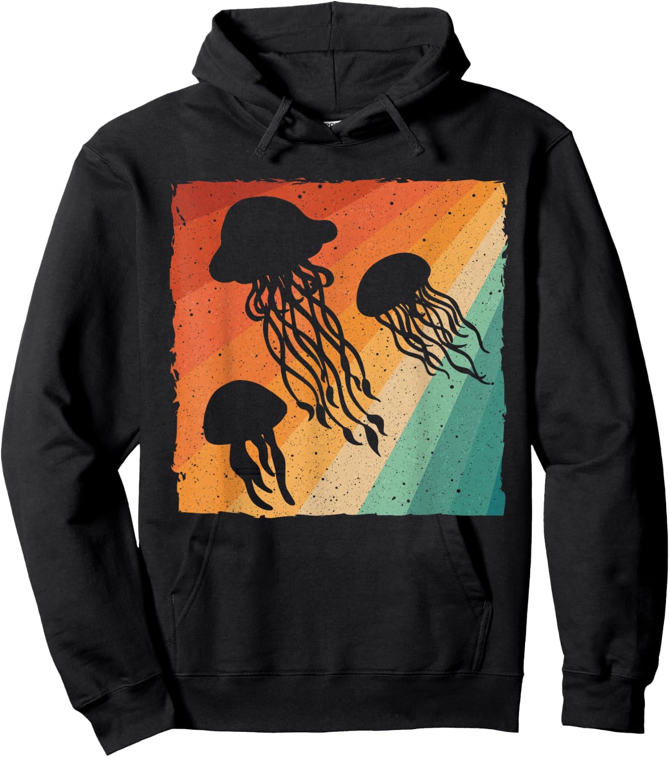 Funny Jellyfish Design For Kids Men Women Vintage Jellyfish Hoodie - Hoodie | Black