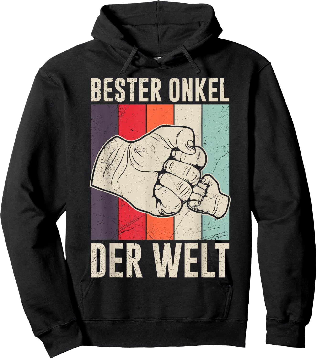 Men's with Bester Onkel der Welt Design, black Hoodie - Hoodie | Black