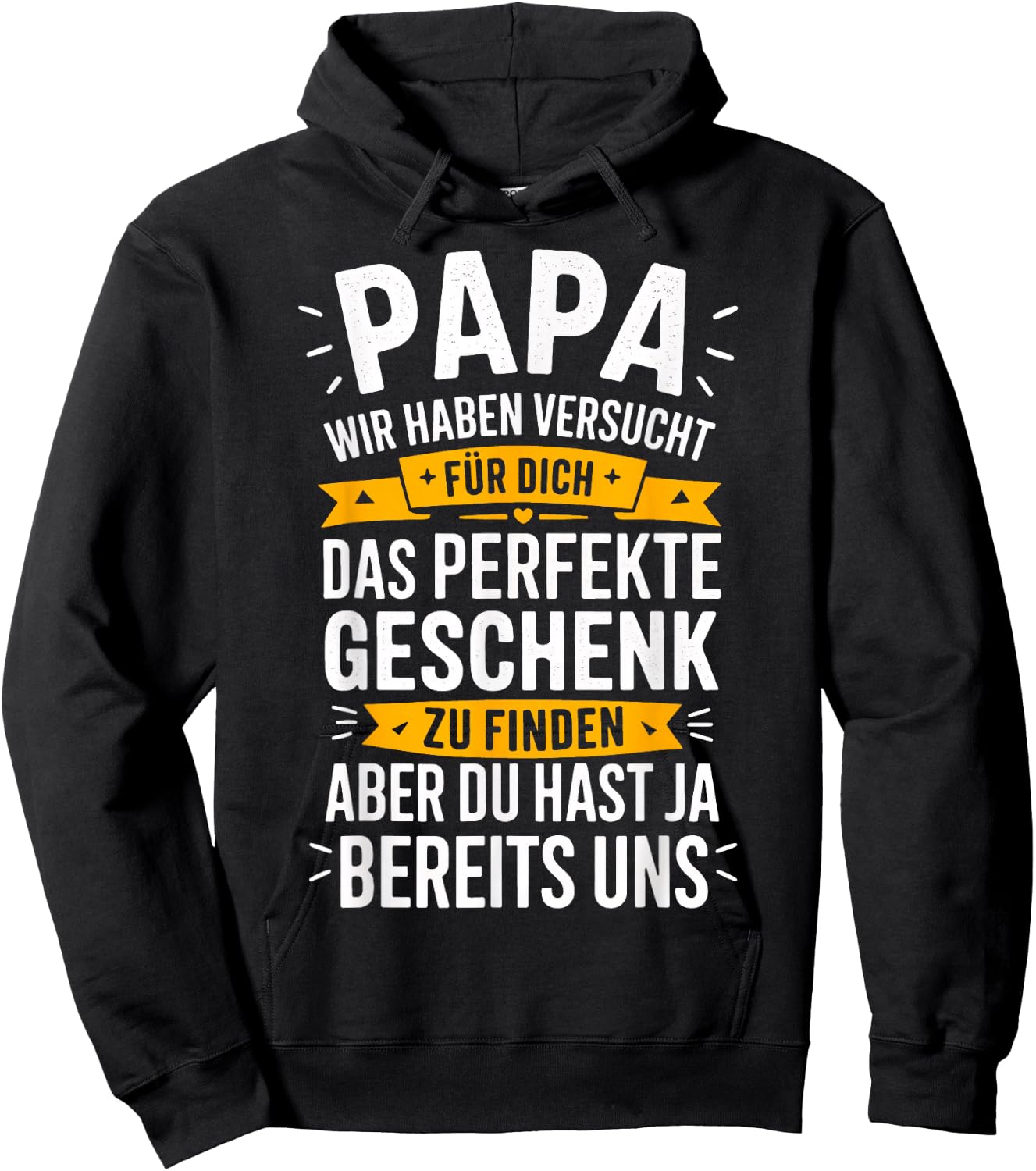 Papa Geschenk Papa Vatertag Shirt Herren Lustig Papa Hoodie - Hoodie | Black