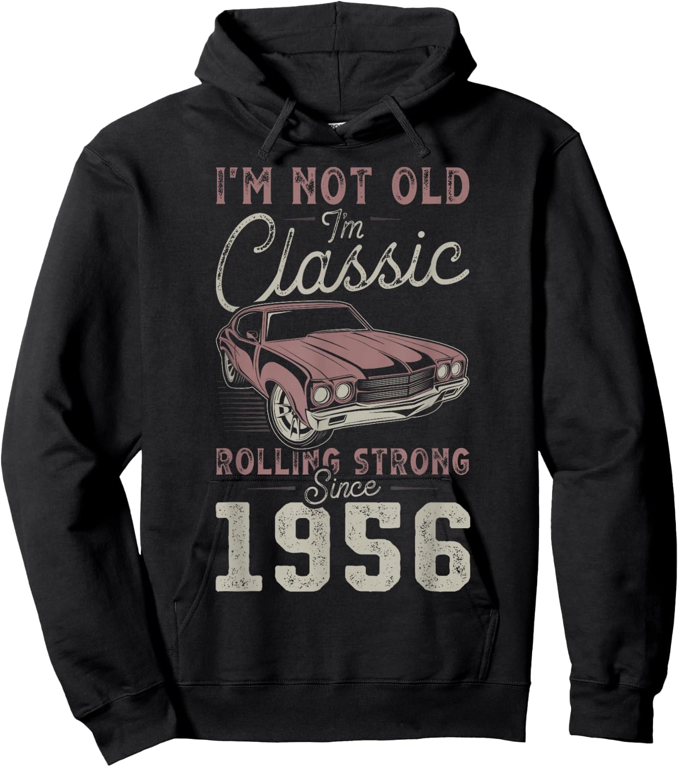 1956 Muscle Car 70. Geburtstag Oldtimer Hoodie - Hoodie | Black