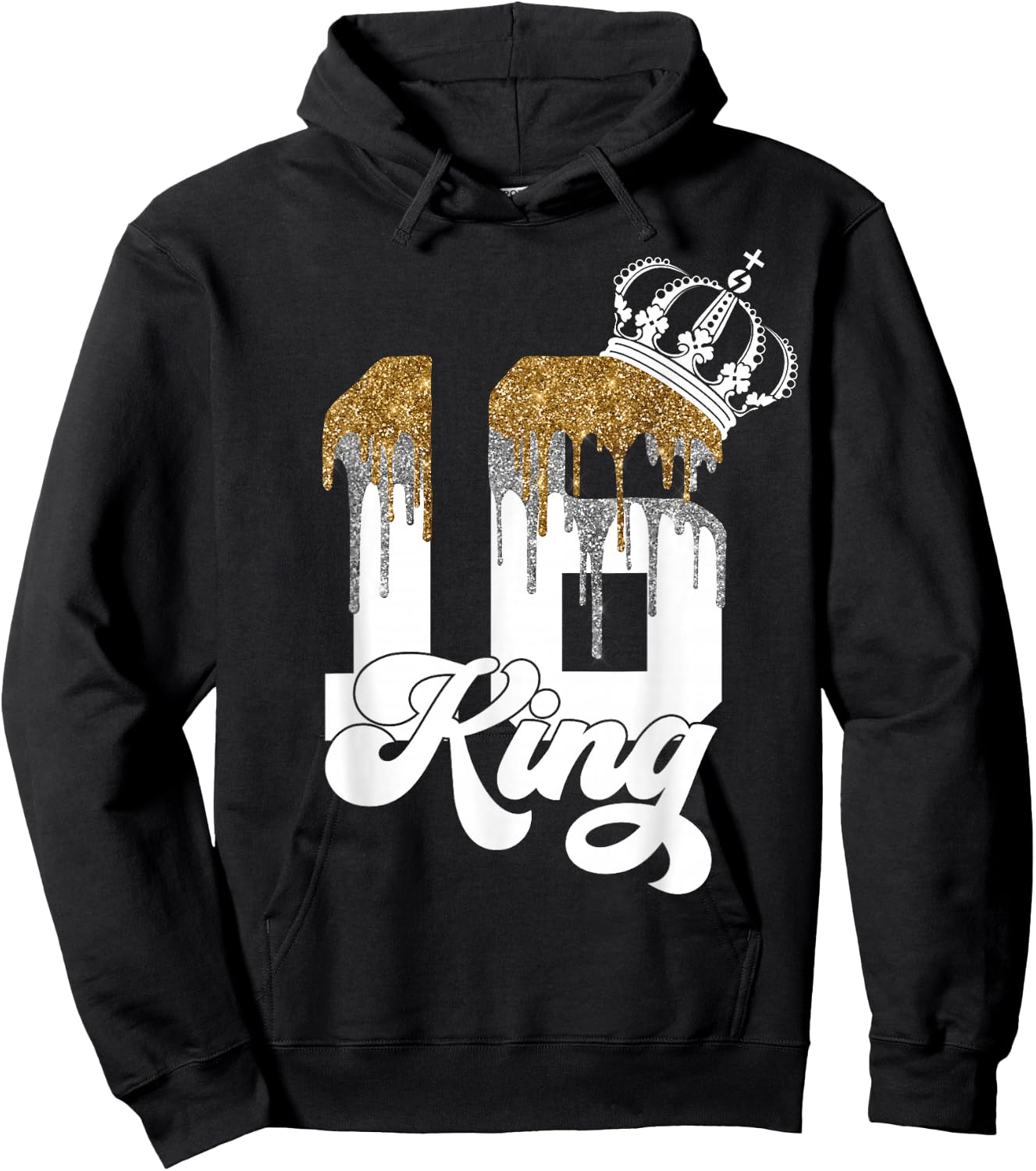 Finally 16 College King 16th Birthday Hoodie - Hoodie | Black