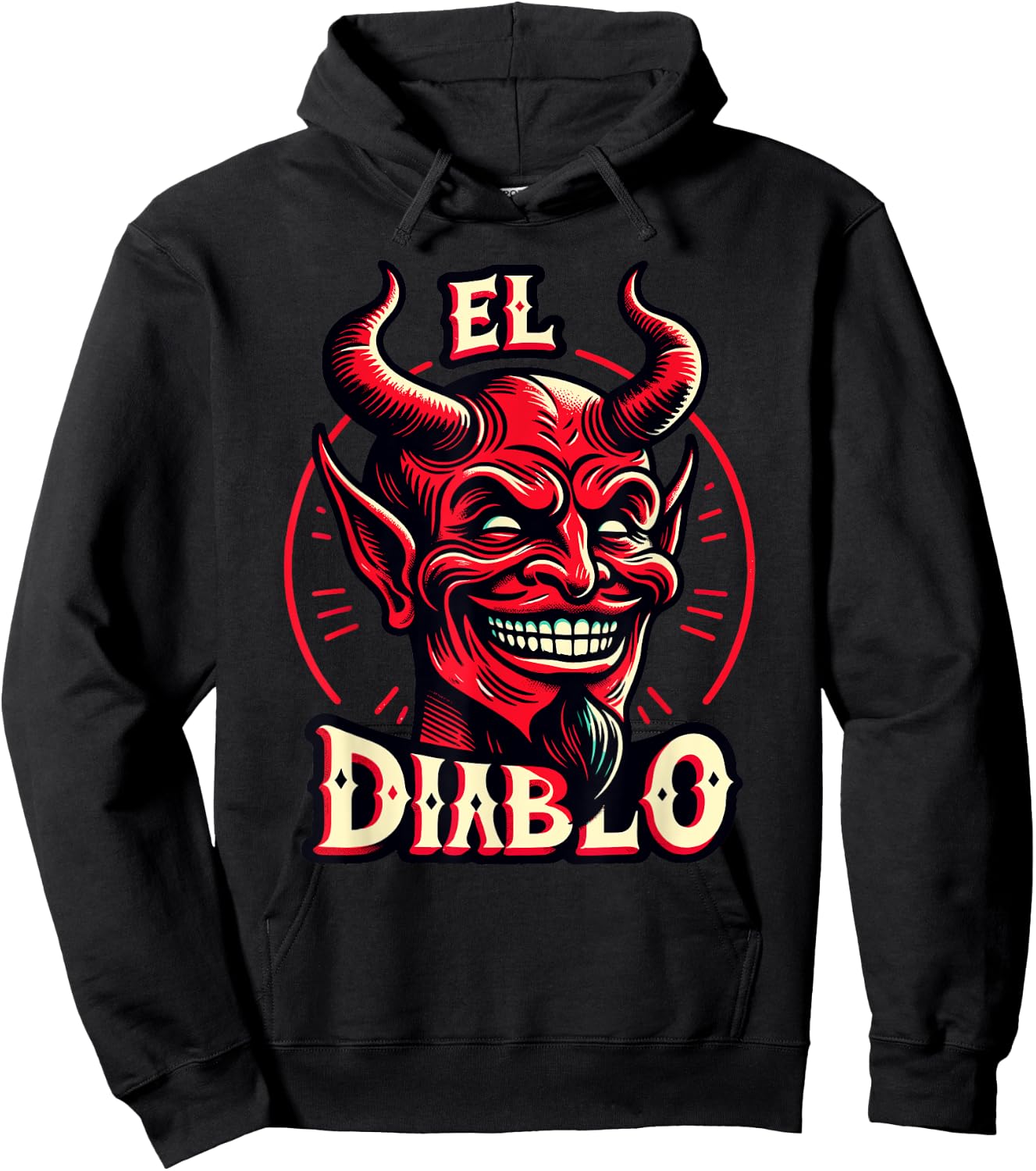 El Diablo , Black, S Hoodie - Hoodie | Black