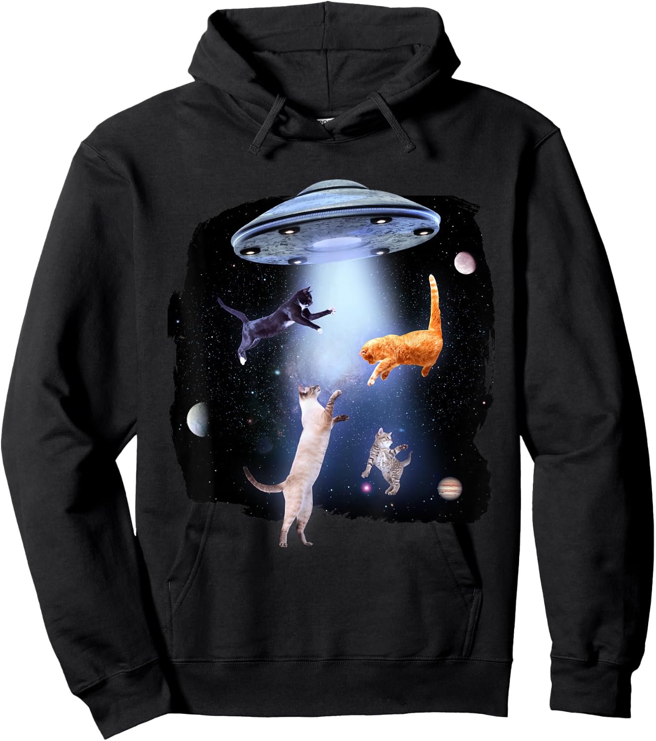 @n!mal Katze Lustig Katzenmotiv Katze Damen, -Erwachsene, Herren Schwarz S Standardlänge Klassische Passform Kurzarm Tierdruck Casual Freizeit Katze Hoodie - Hoodie | Black