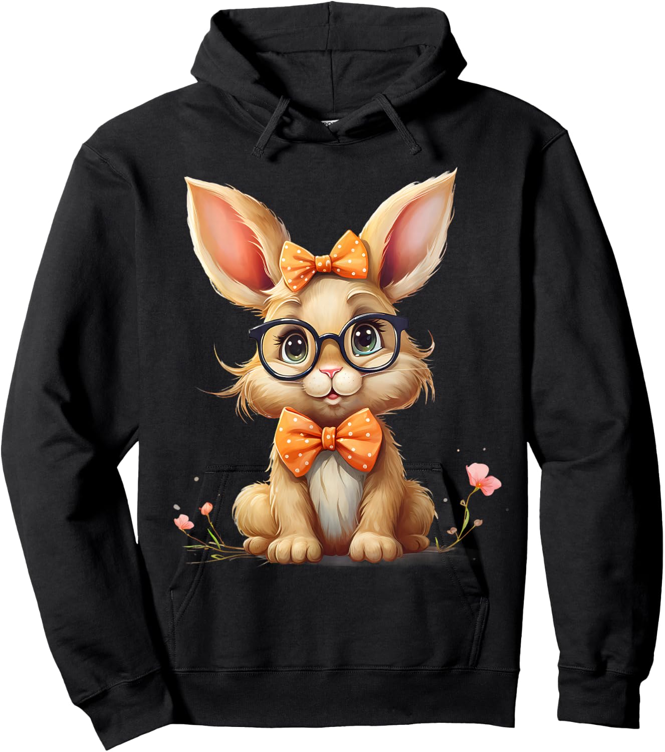Happy Easter Süßes Hasenmotiv Ostereier mit Hasenmotiv Hoodie - Hoodie | Black