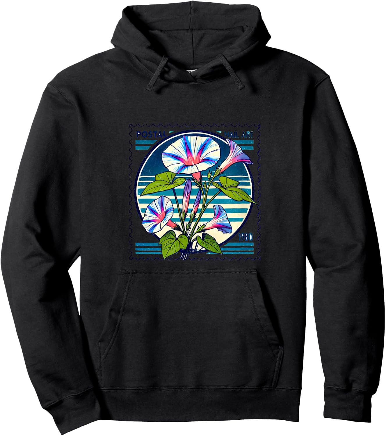 Morning Glory Flower Art Morning Glories Nature Hoodie - Hoodie | Black