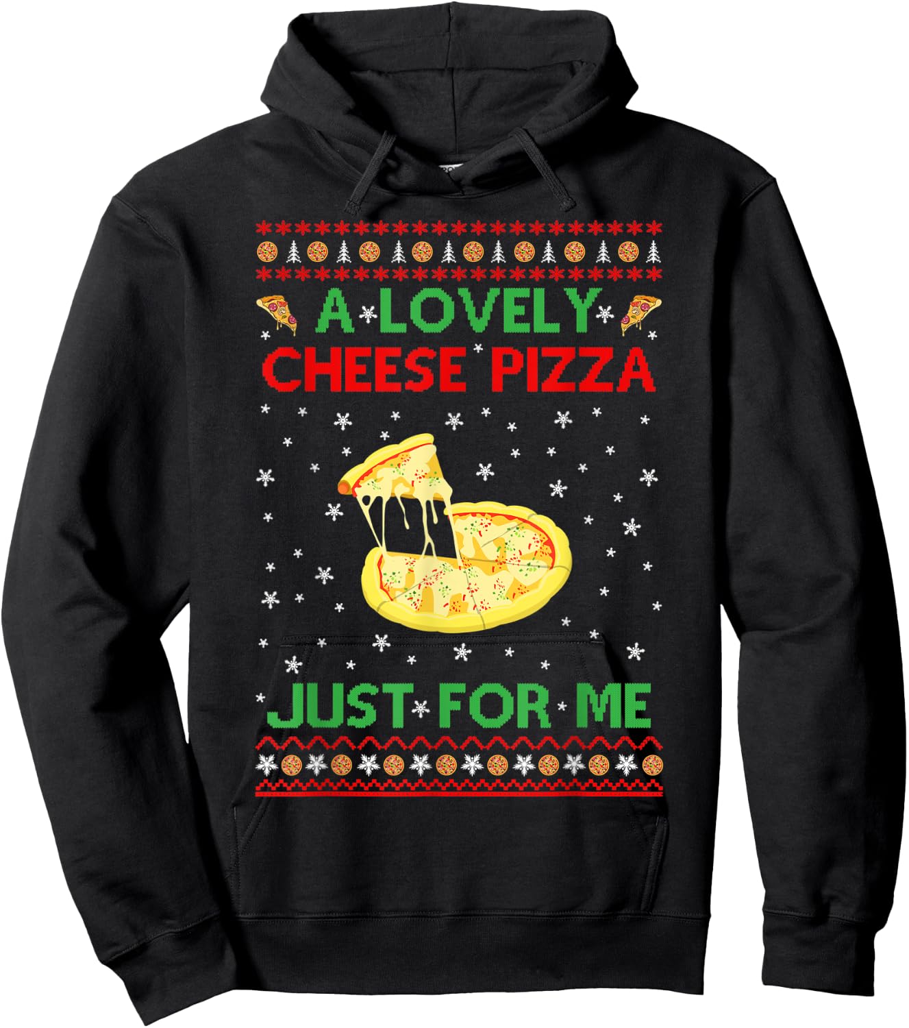 A Lovely Cheese Pizza Shirt Funny Kevin X-Mas Hoodie - Hoodie | Black