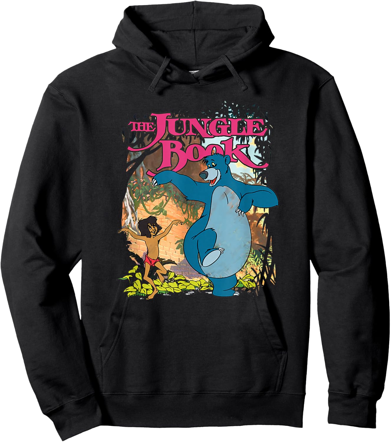 Disney The Jungle Book Mowgli & Baloo Dancing Friends Small Hoodie - Hoodie | Black