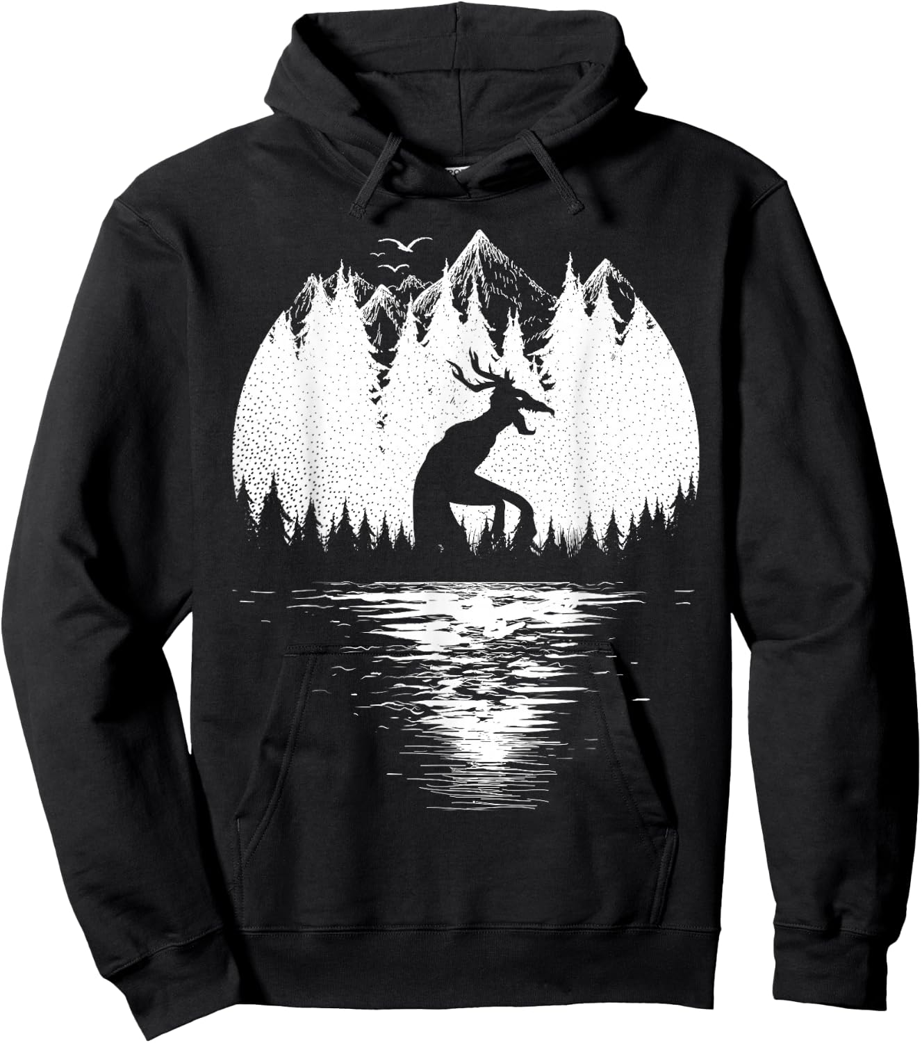 Wendigo Folklore Cryptozoology Women Kids! Cryptid Hoodie - Hoodie | Black