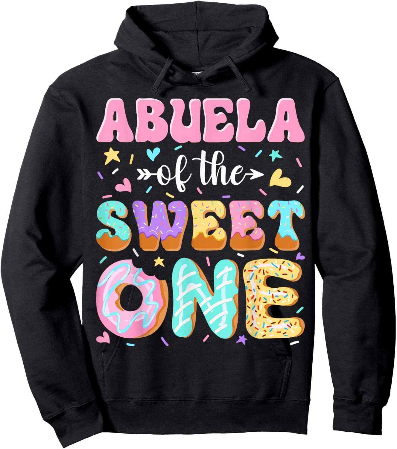 Abuela of The Sweet One First Birthday Matching Family Hoodie - Hoodie | Black