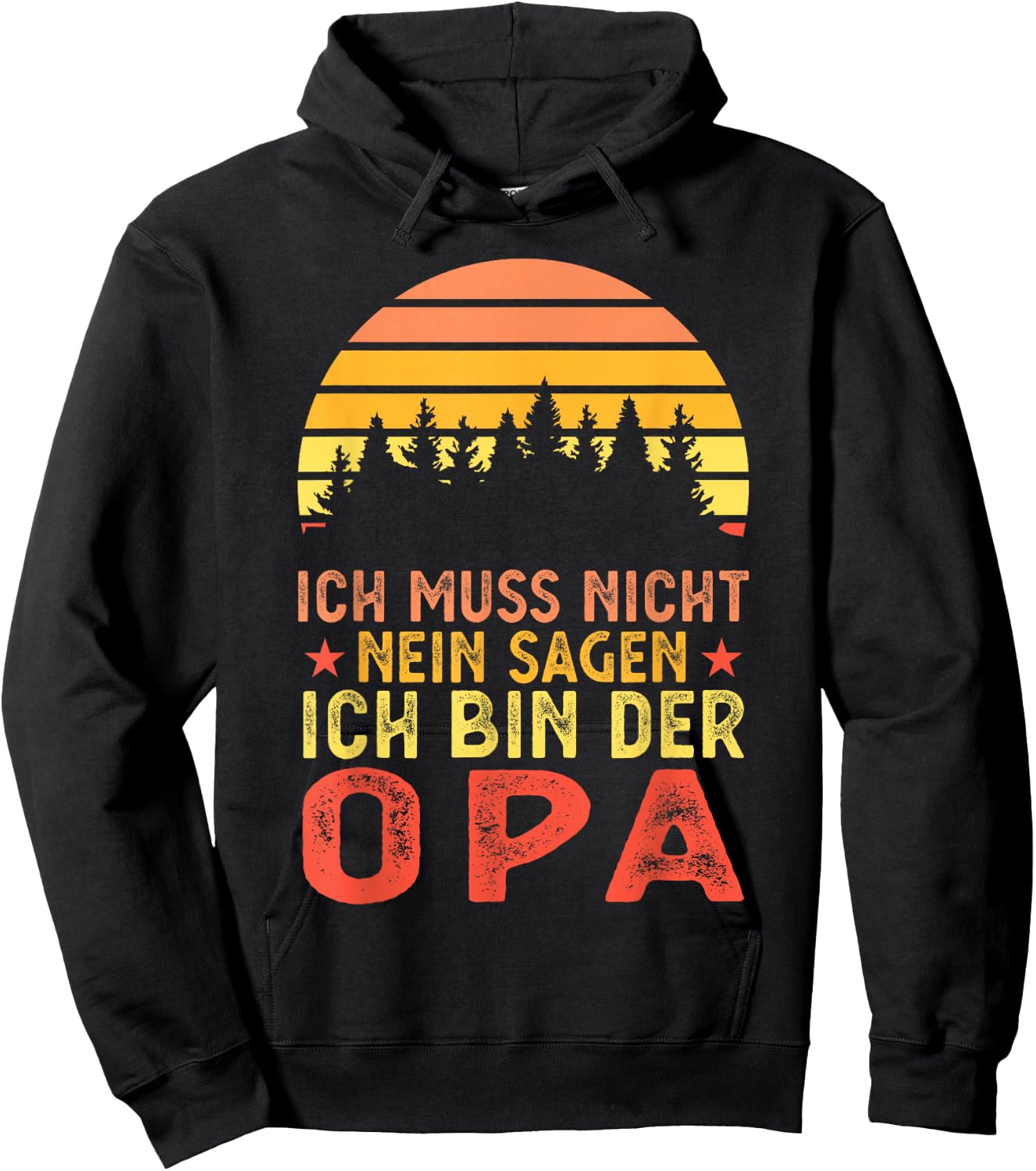 Ich bin der Opa Papa Familie Hoodie - Hoodie | Black