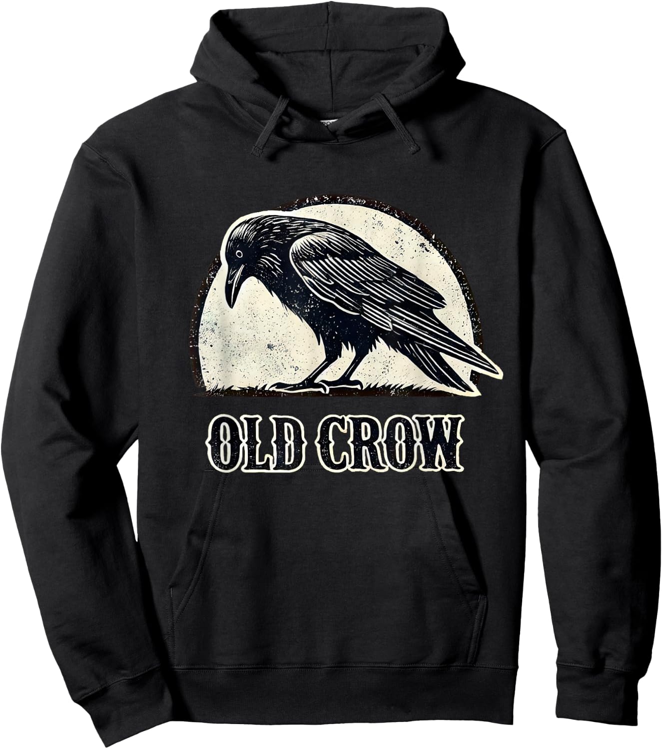 Old Crow Graphic , Small, Black Hoodie - Hoodie | Black