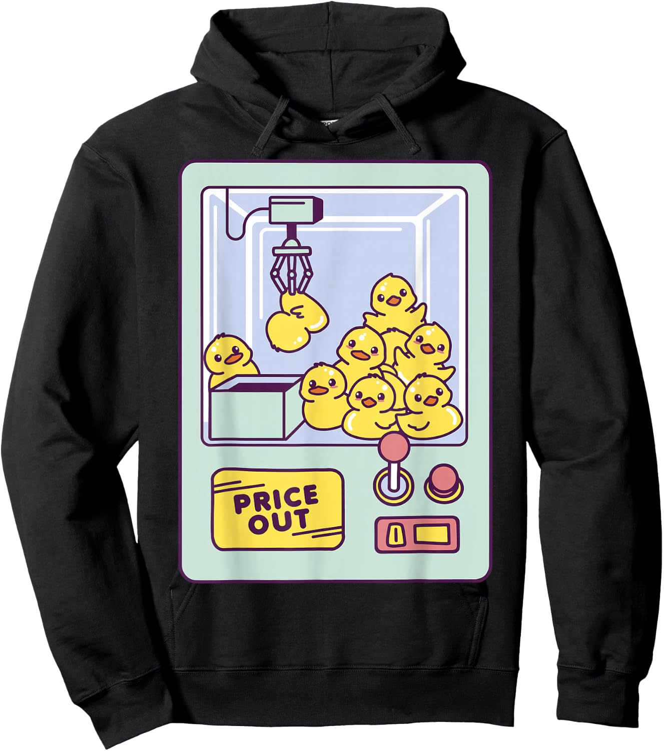 Duck Machine Design Playful Claw Toy Ducks Hoodie - Hoodie | Black