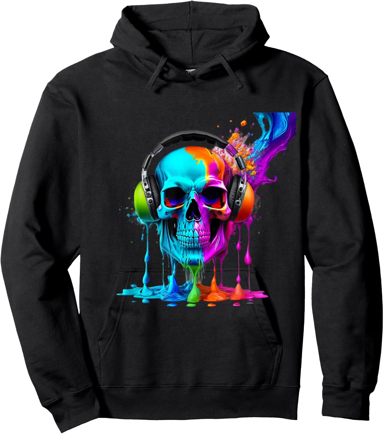 Headphone Skull Hoodie - Hoodie | Black