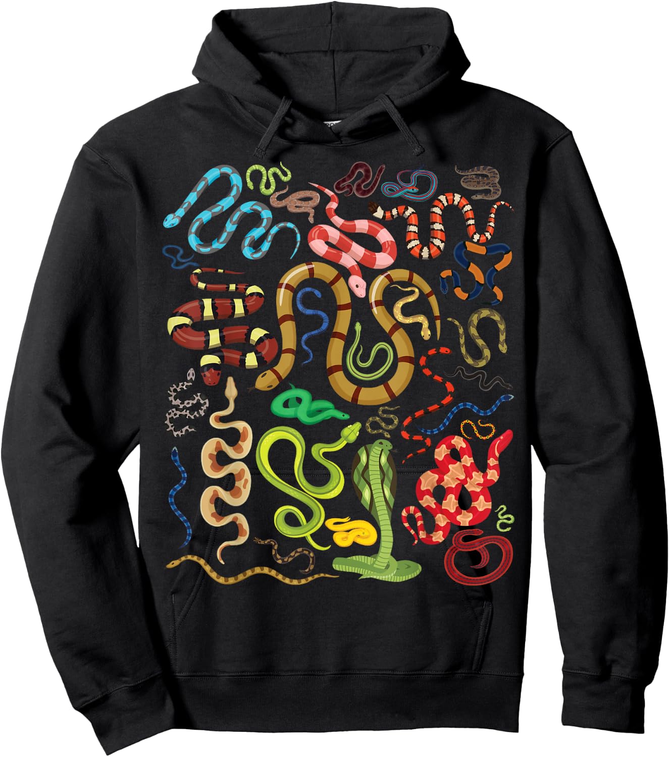 Types Of Snakes Educational Herpetologist Boys Girls Kids Hoodie - Hoodie | Black