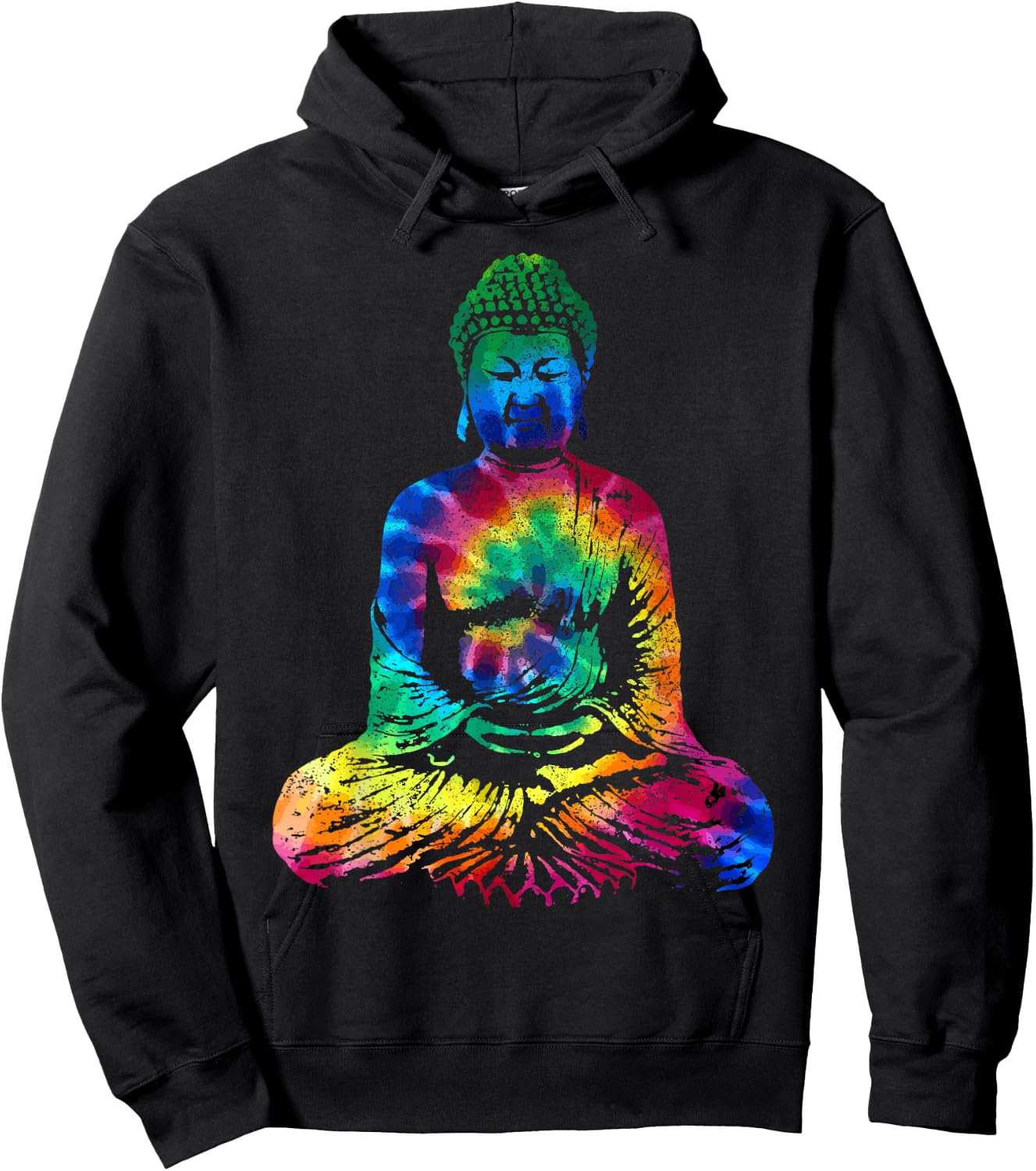 Buddha Tie Dye Vintage Yoga Yogi Buddhist Hoodie - Hoodie | Black