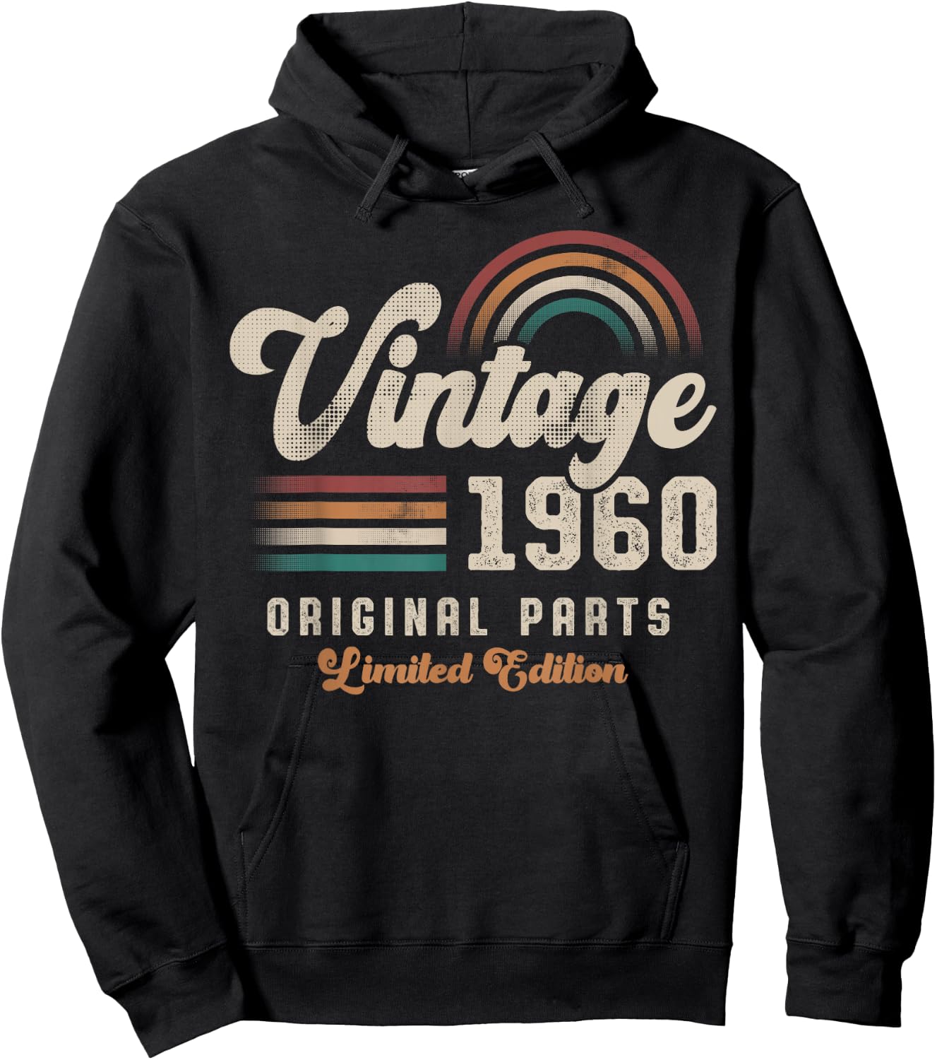 Vintage 1960 Birthday Birth Year 65 Retro Hoodie - Hoodie | Black