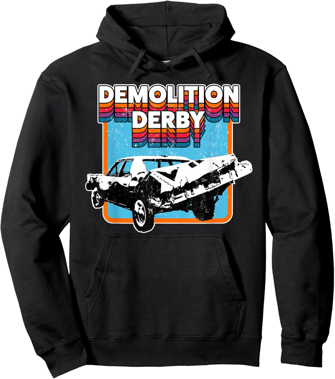 Demolition Derby Retro Vintage Design Hoodie - Hoodie | Black
