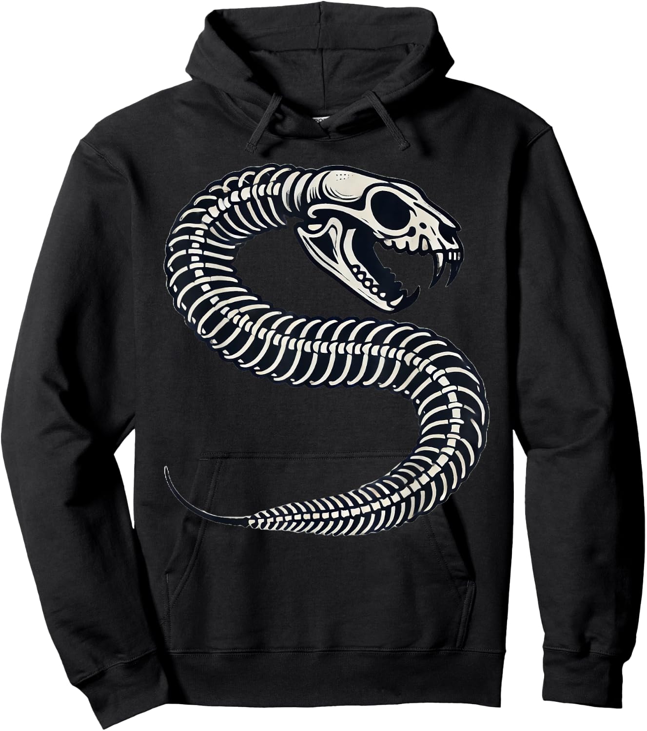 Snake Skeleton Halloween Hoodie - Hoodie | Black