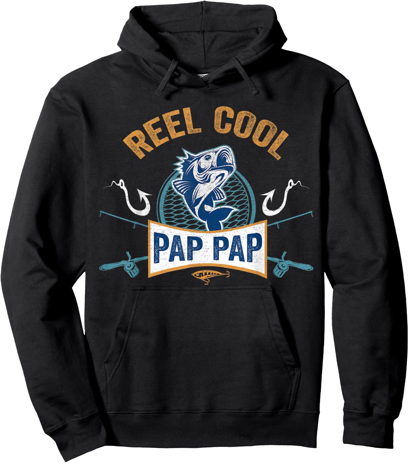 Reel Cool Pap Pap Fishing Fathers Day Hoodie - Hoodie | Black