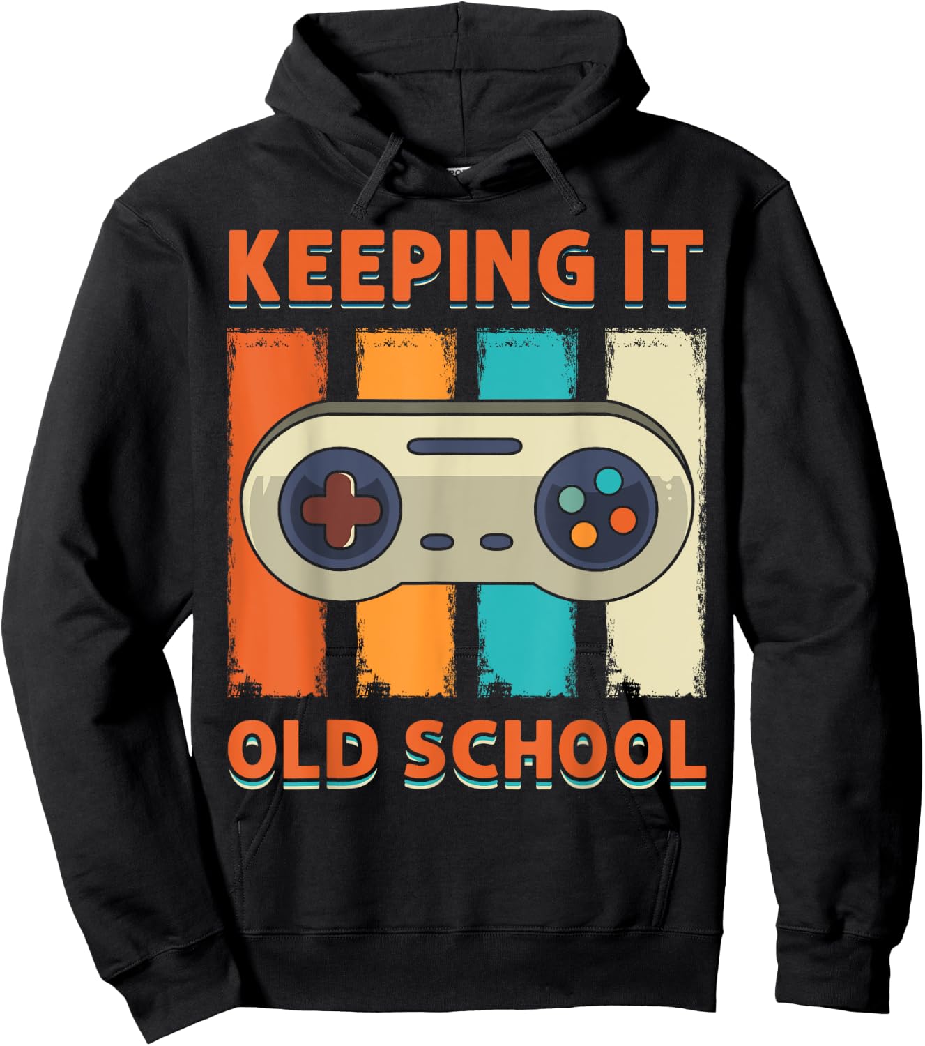 Keeping It Old School Gamer Vintage 80’s 90’s Arcade Gaming Hoodie - Hoodie | Black