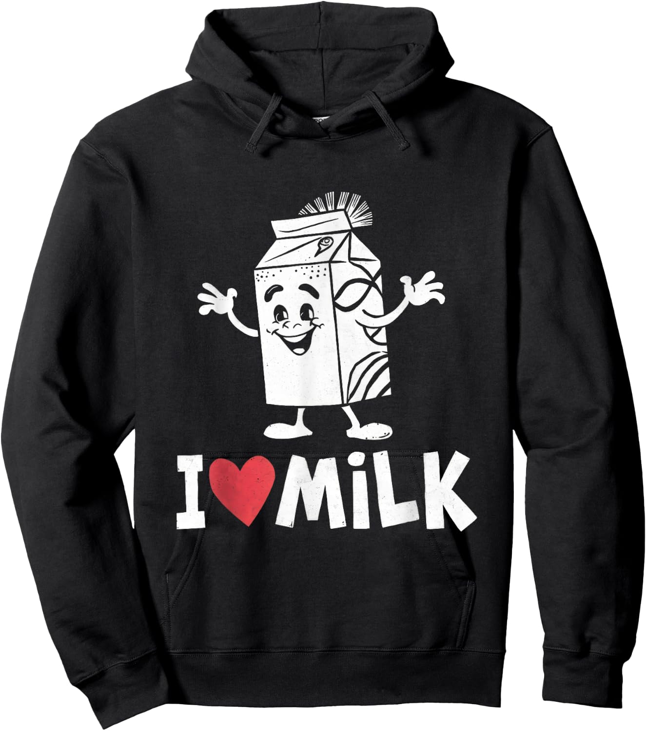 I Love Milk Milkman Farmer Farming Farm Lactose Men Women Hoodie - Hoodie | Black