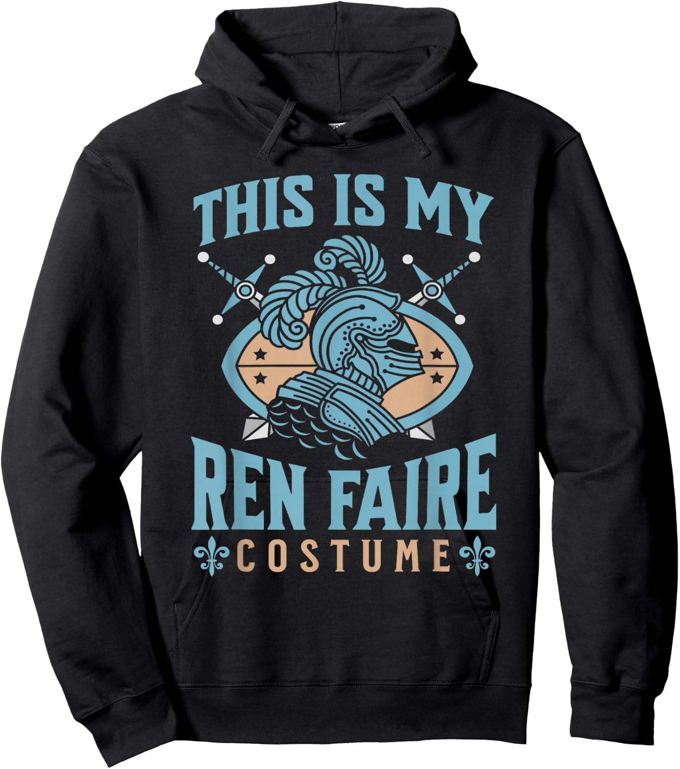 This Is My Ren Faire Costume Funny Medieval Knight Graphic Hoodie - Hoodie | Black