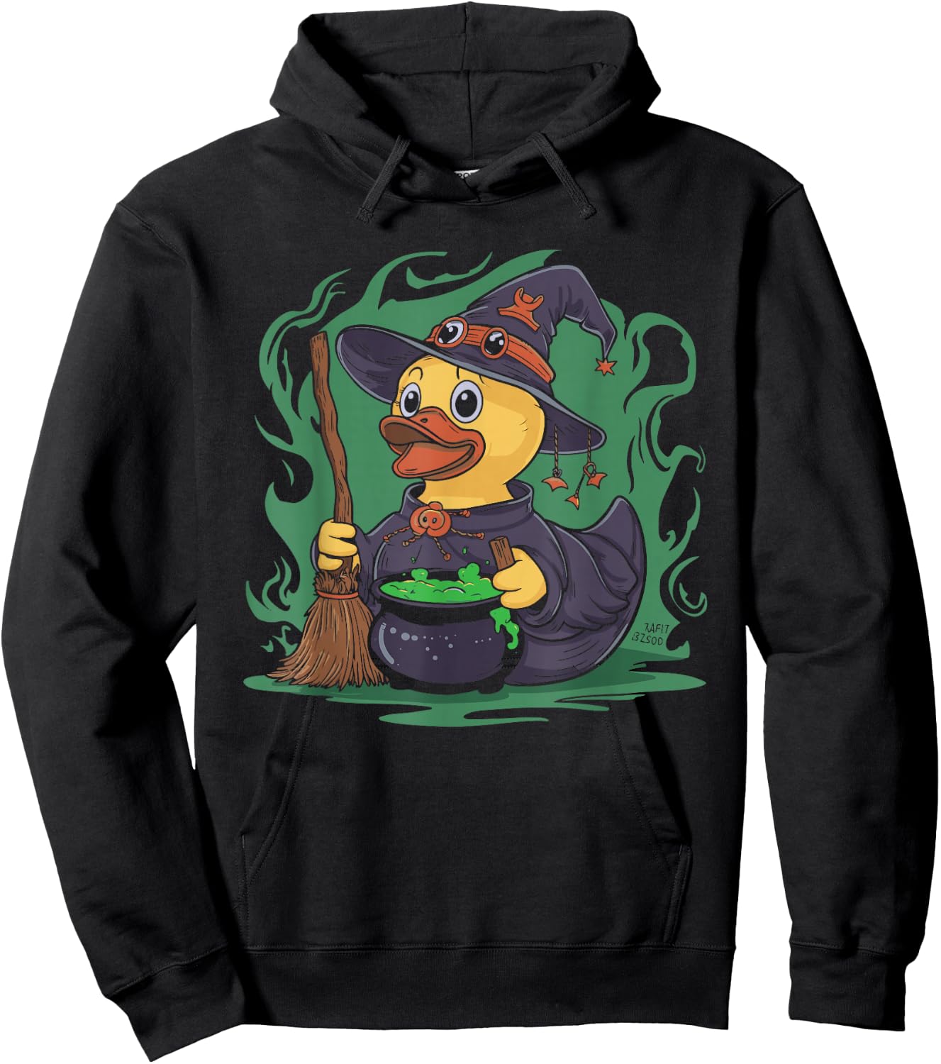 Rubber Duck Witch Rubber Duckie Costume Party Hoodie - Hoodie | Black