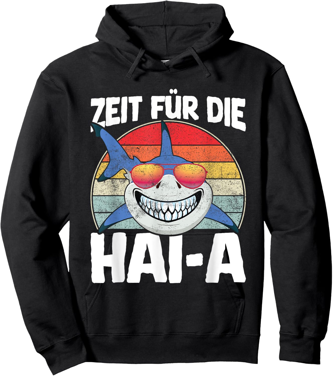 Zeit Für Die Haia Hai Schlafshirt Müde Pyjama Lustig Schlaf Hoodie - Hoodie | Black
