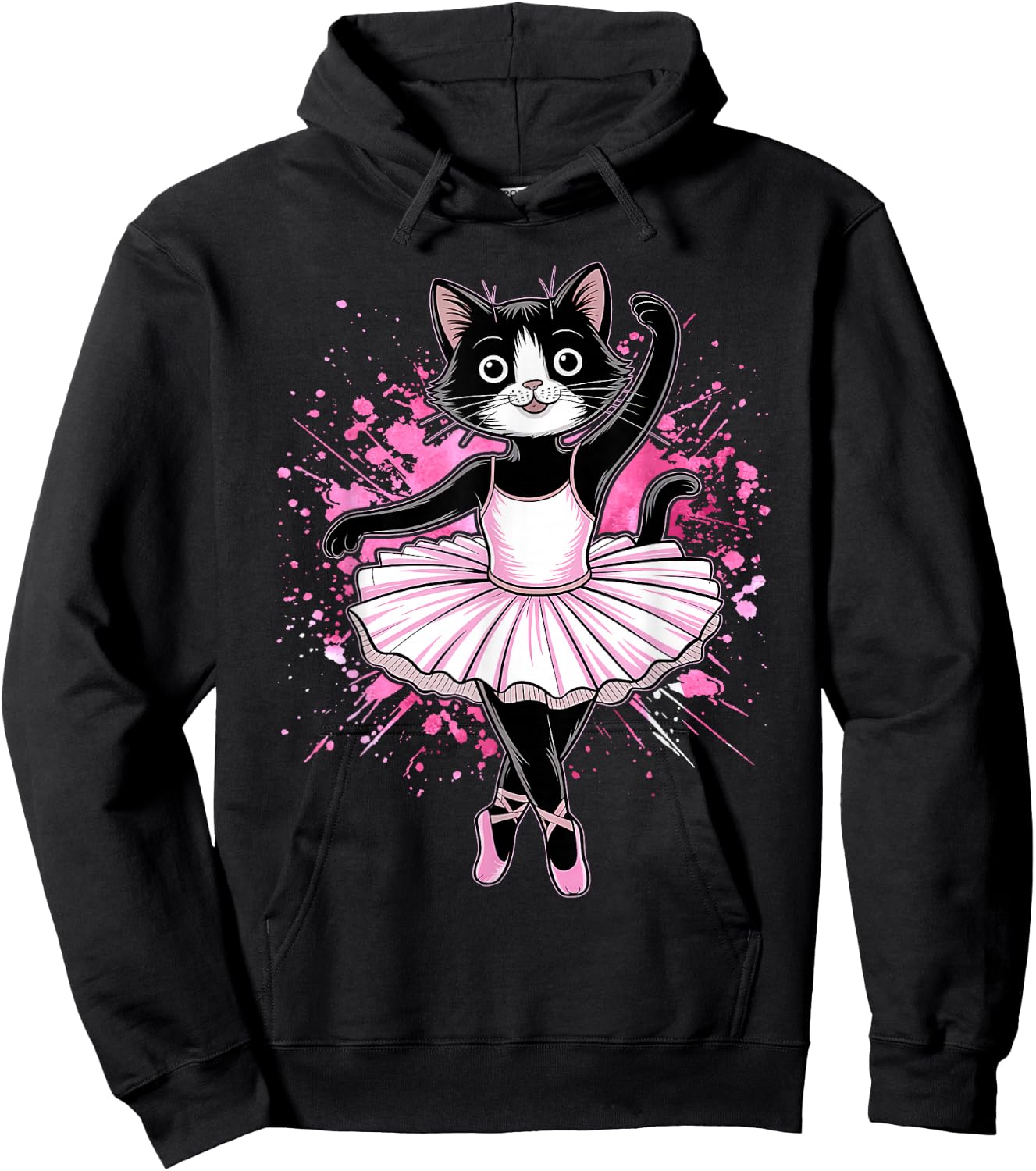 Rahmonty Designs Ballet Cat Lover Dance Recital Funny Black Hoodie - Hoodie | Black