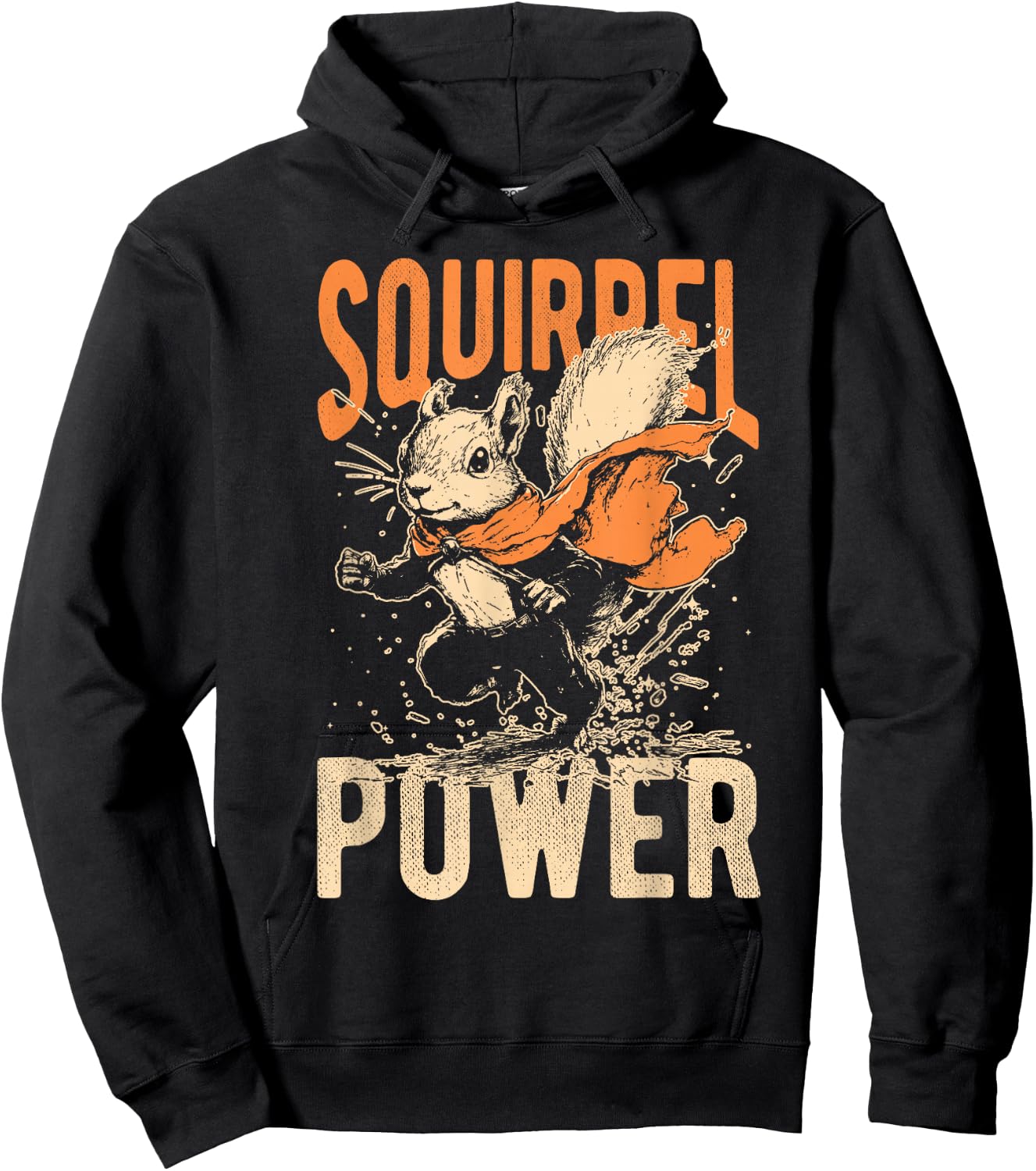 Squirrel POWER Squirrel Superhero Hoodie - Hoodie | Black
