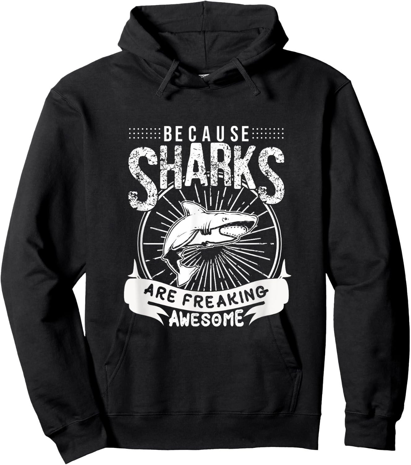 Sharks A freaking awesome Shark Ocean Sharks Summer Women Girls Kids Hoodie - Hoodie | Black