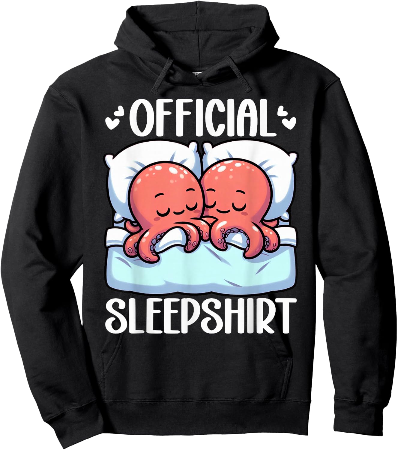 Official Sleepshirt Octopus Lover Sleepwear Snooze Sleep Hoodie - Hoodie | Black