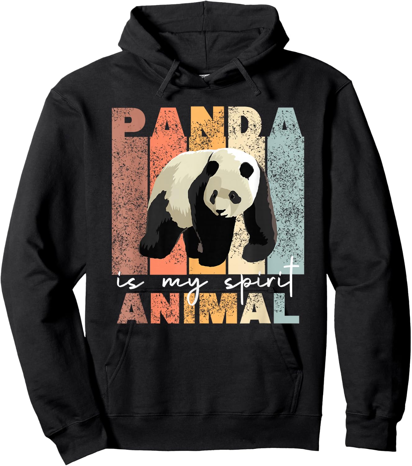 Panda Is My Spirit Animal - Cute Panda Vintage Pandas Hoodie - Hoodie | Black