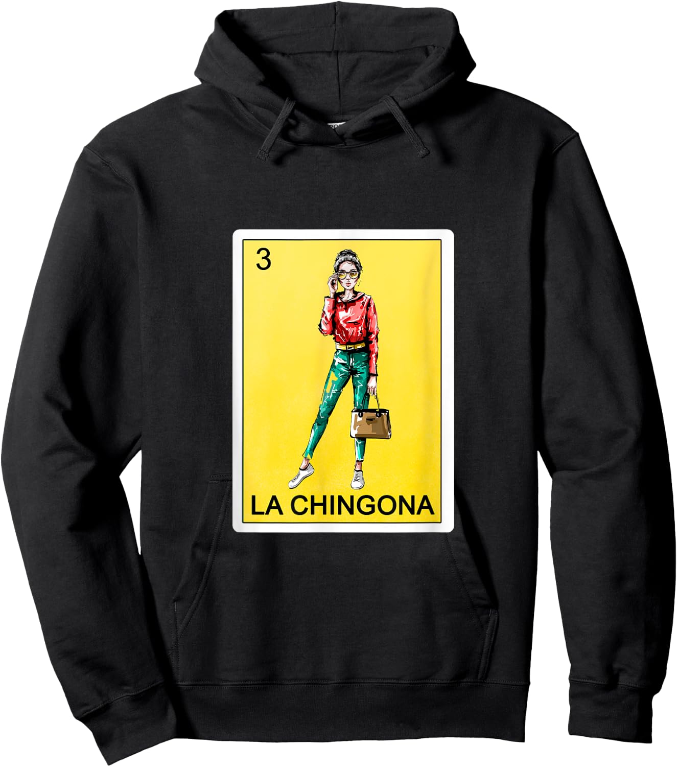 Spanish-Mexican Bingo Funny Gifts - La Chingona Hoodie - Hoodie | Black
