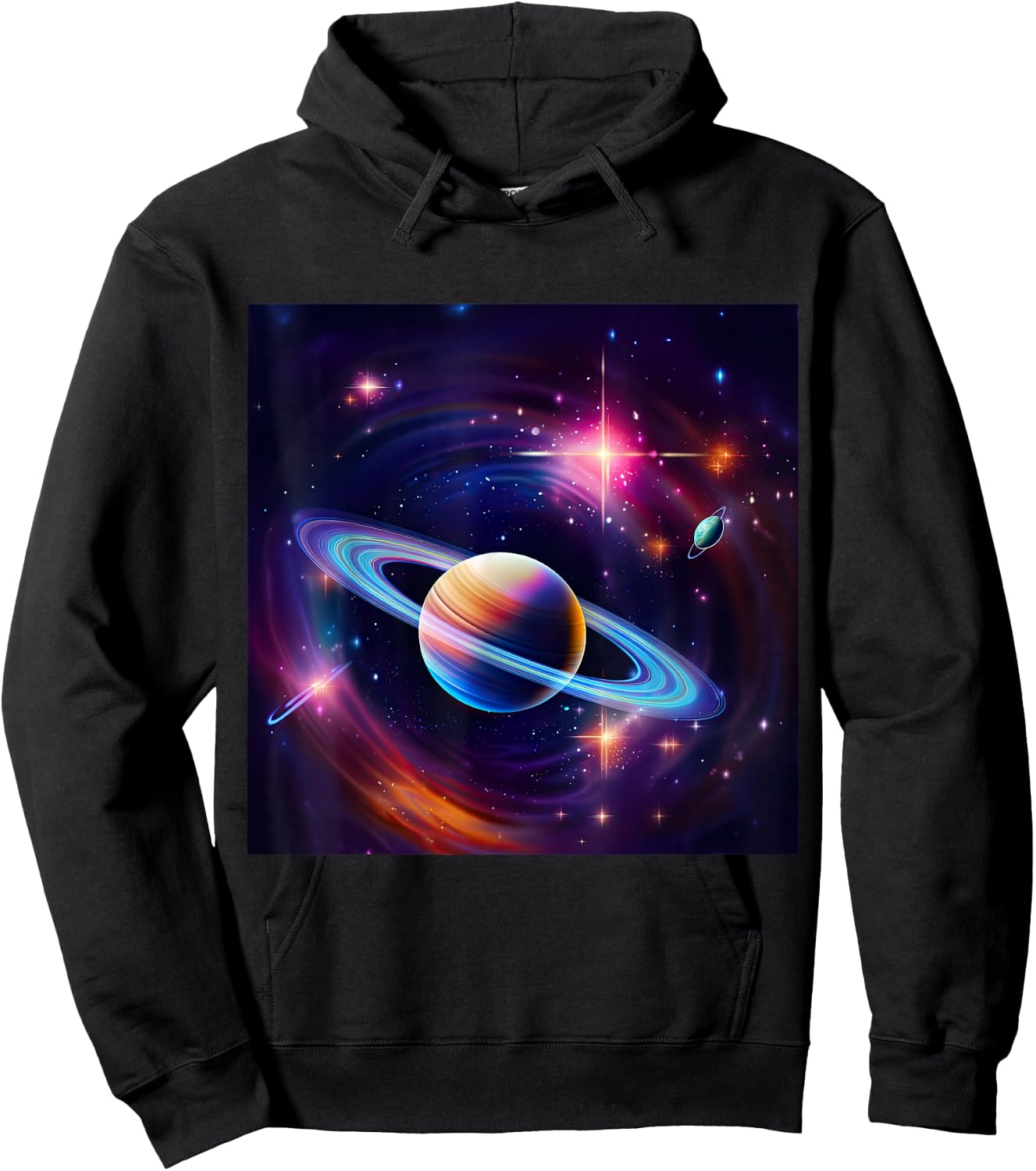 Saturn Planet Galaxy Nebula Space Hoodie - Hoodie | Black