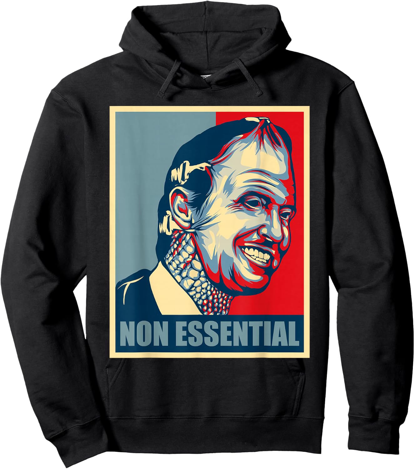 Funny Meme Anti Gavin Newsom Non Essential Lizard man Hoodie - Hoodie | Black