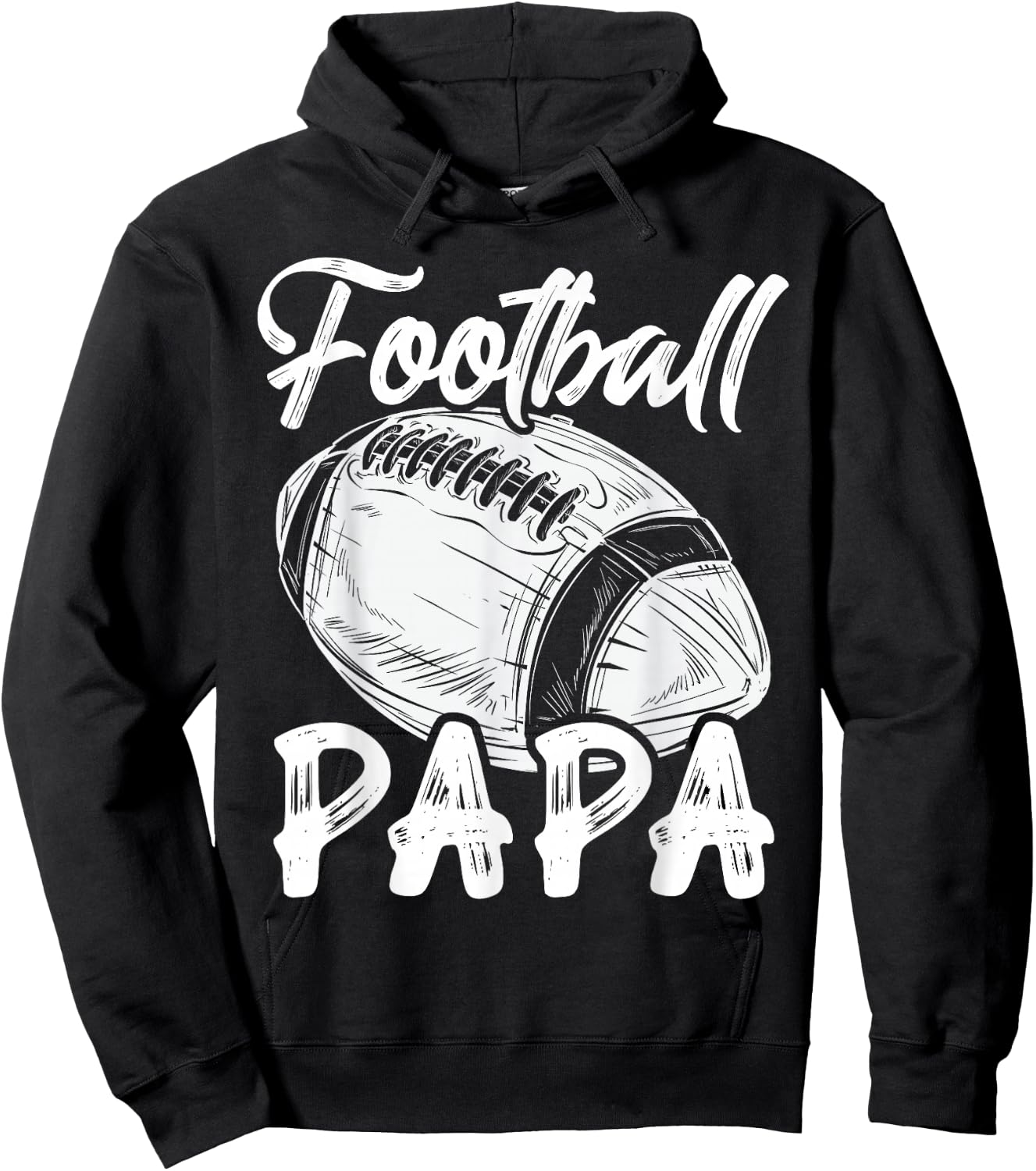 Football Papa Family Matching Players Fathers Day Hoodie - Hoodie | Black