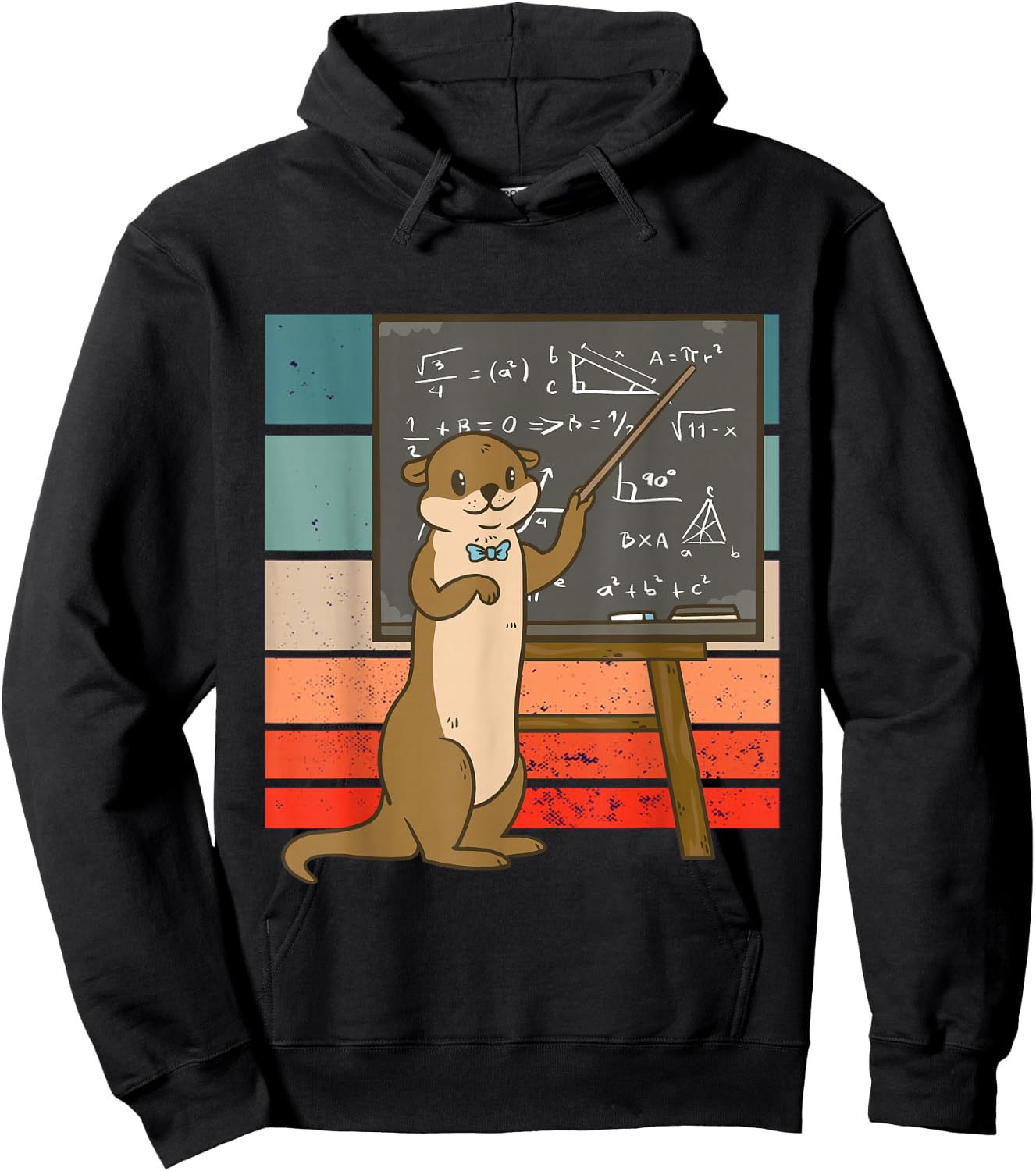 Otter Professor Teacher Teaching Maths Mathematics Hoodie - Hoodie | Black