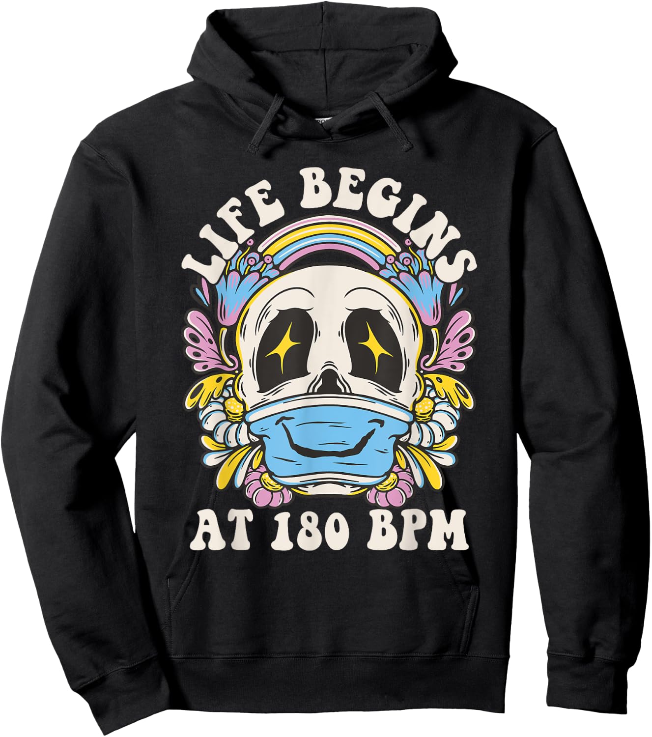 Techno Outfit Ladies, Men Raver Techno Party Hoodie - Hoodie | Black