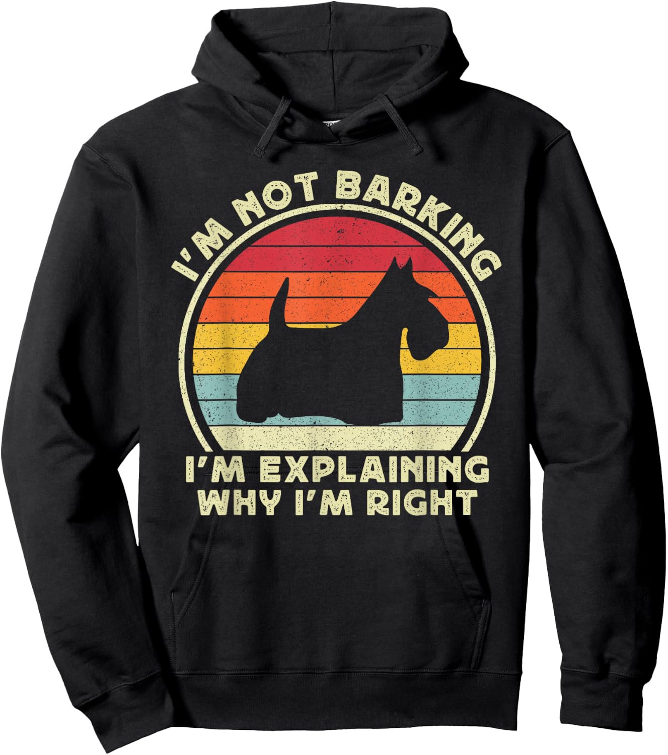 Funny Scottish Terrier Dog Women Kids Scotty Scottie Hoodie - Hoodie | Black