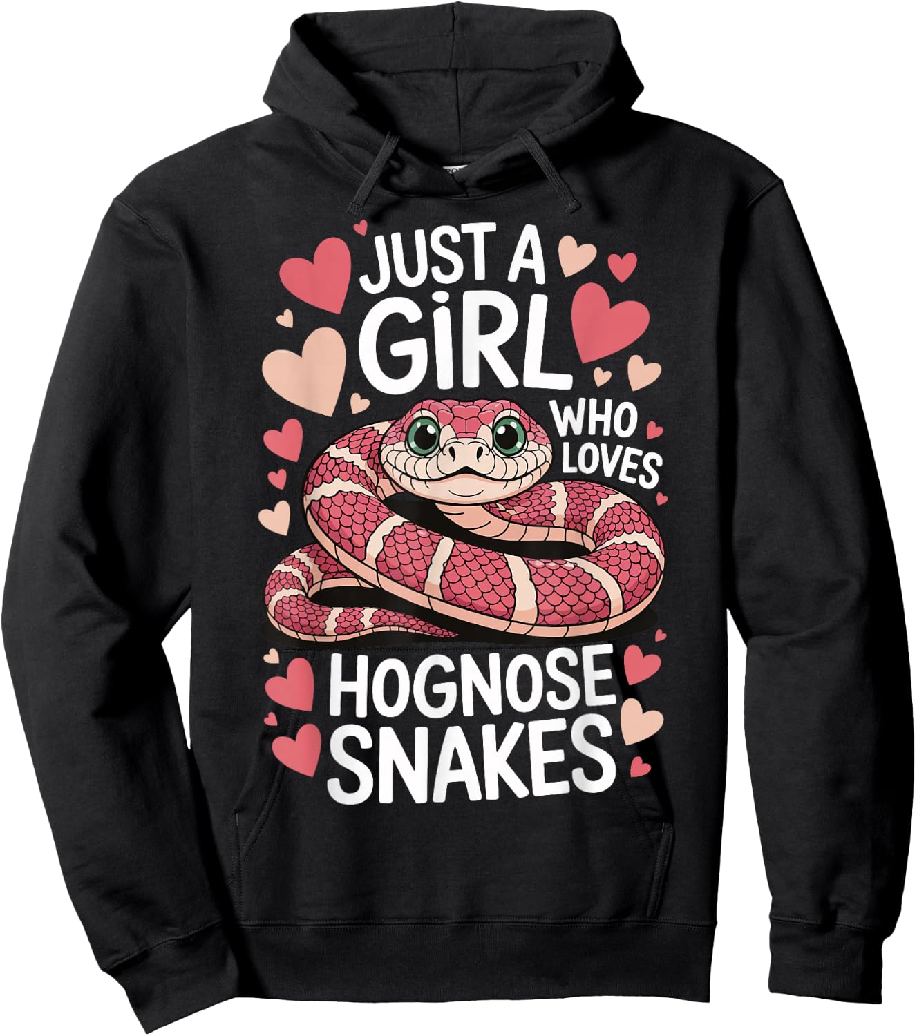Just A Girl Who Loves Hognose Snakes Hoodie - Hoodie | Black