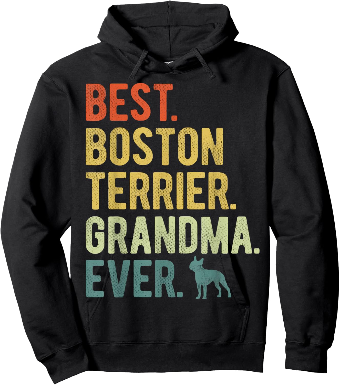 Best Boston Terrier Grandma Ever Dog Lovers Mother's Day Men Women Hoodie - Hoodie | Black
