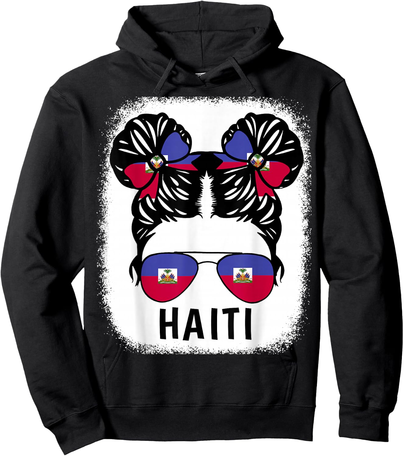 Haiti Girl Haitian Flag Shirt Hispanic Heritage Month Kids Hoodie - Hoodie | Black