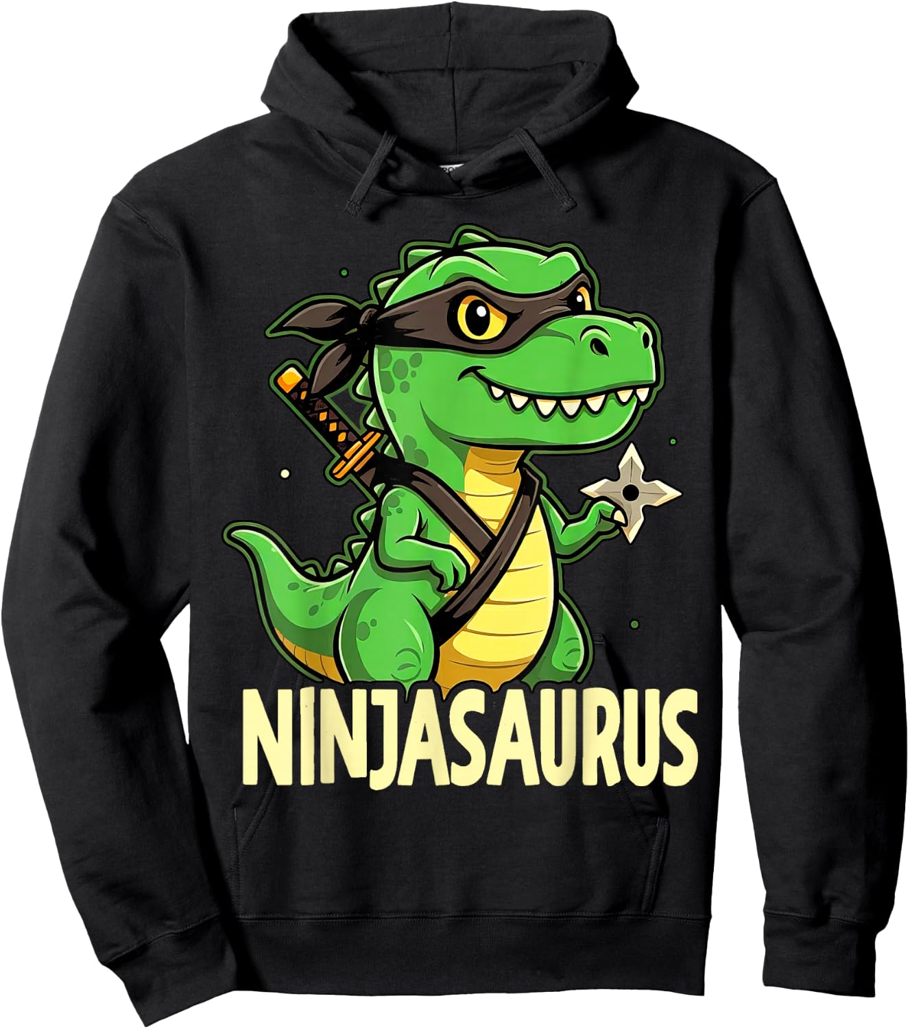 Funny Dinosaur Karate Ninja Martial Arts Funny Boys Kids Hoodie - Hoodie | Black