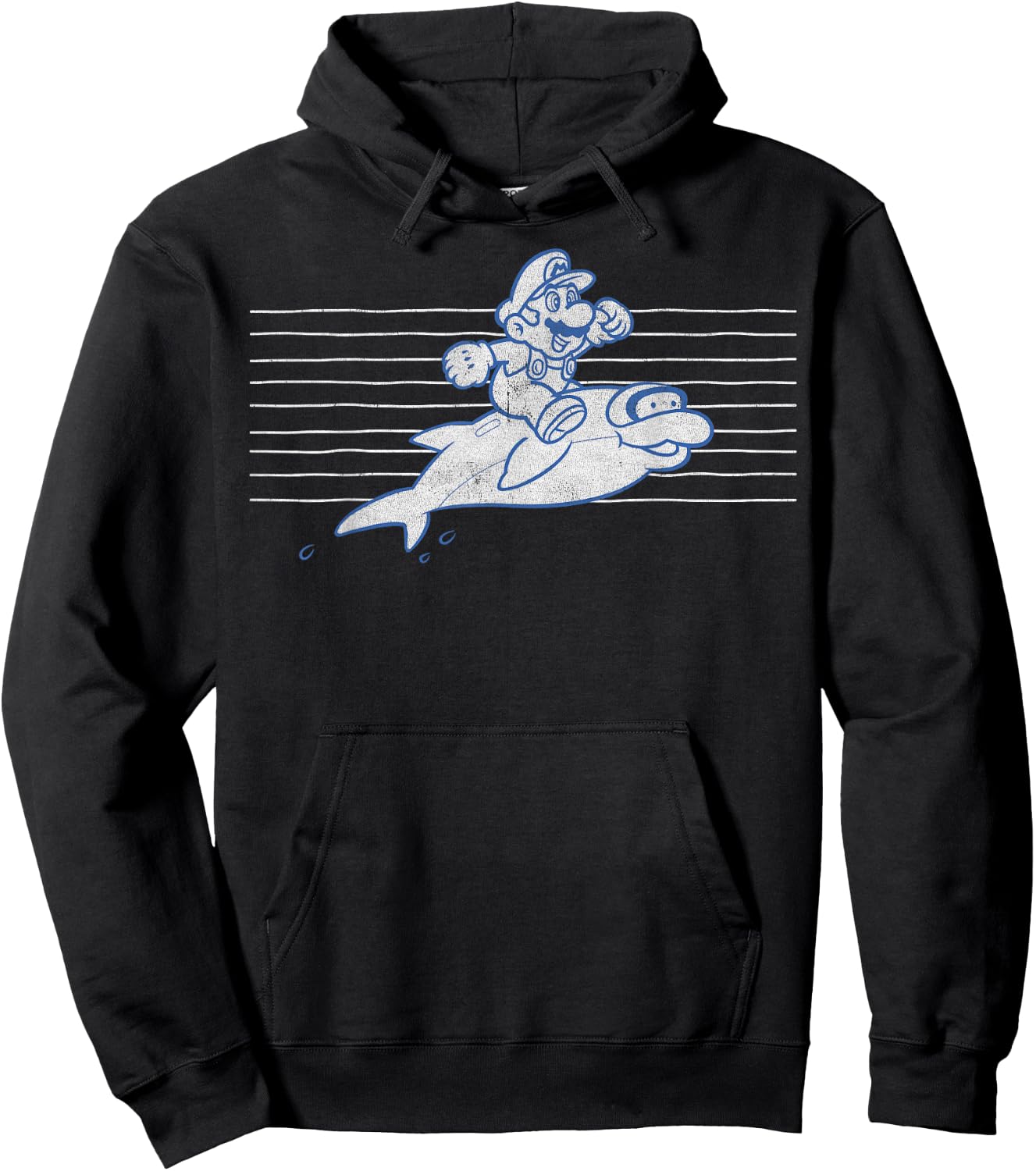 Nintendo Super Mario Swimming With Friends Hoodie - Hoodie | Black