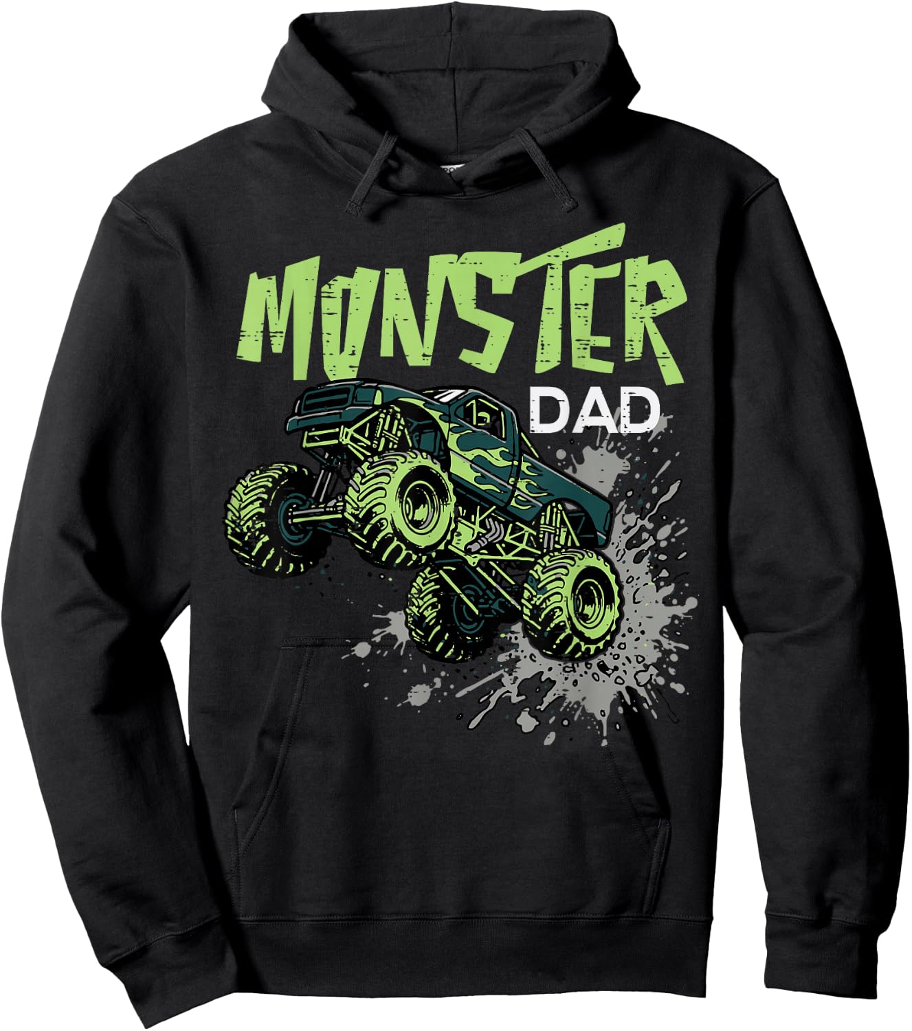 Monster Truck Dad Off Road Racing Family Matching Papa Men Hoodie - Hoodie | Black